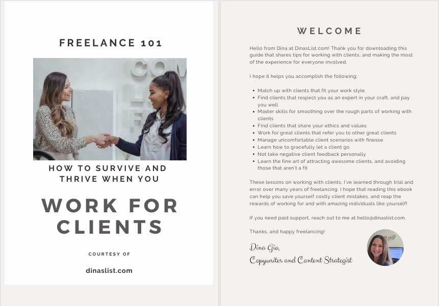 how to start working for clients ebook