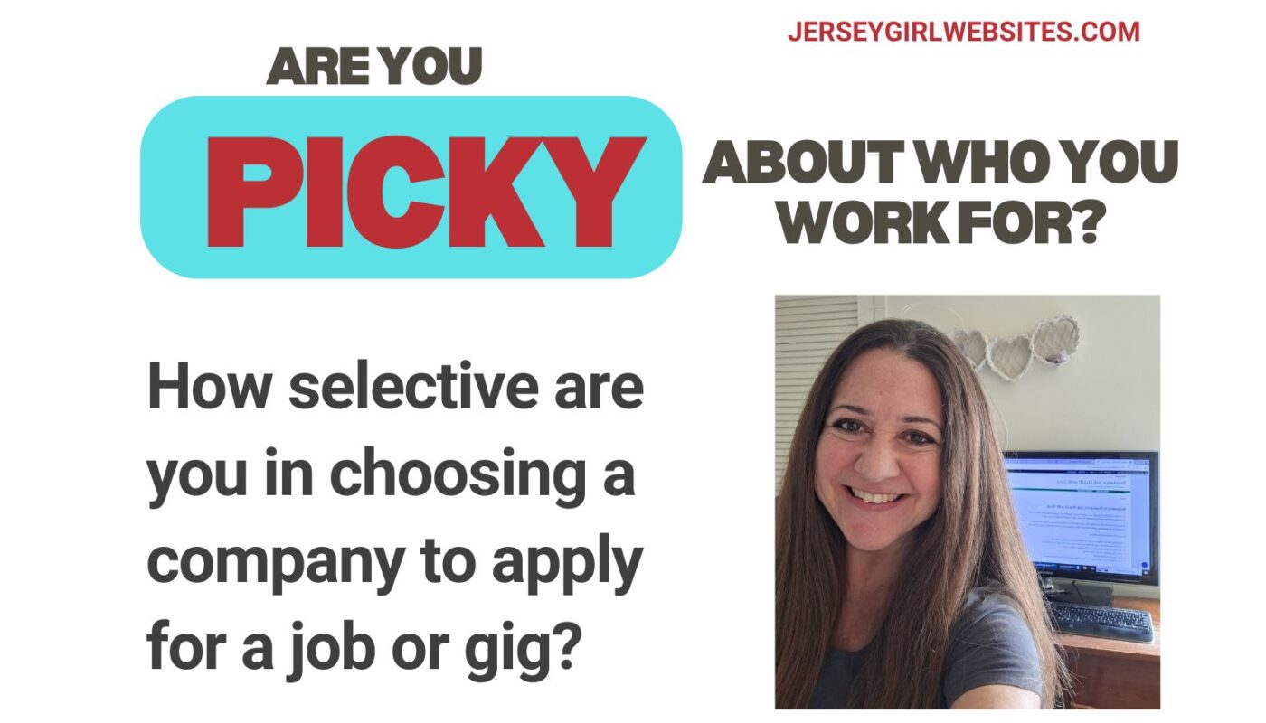 picky in your job search